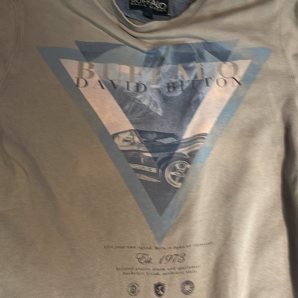 Buffalo David Bitton Men’s Crewneck Sweatshirt with Elbow Patches Size Medium - Picture 3 of 8